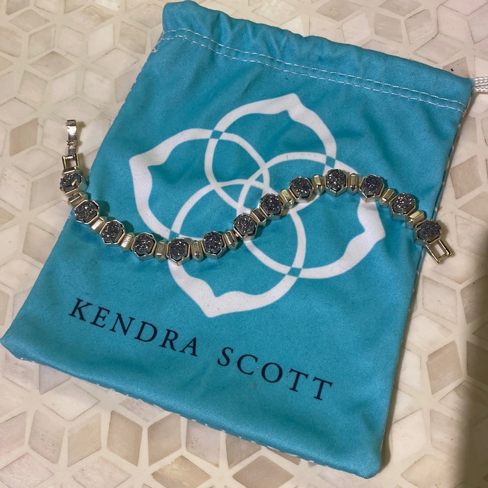 Kendra Scott Gold and Platinum Drusy Tara Bracelet